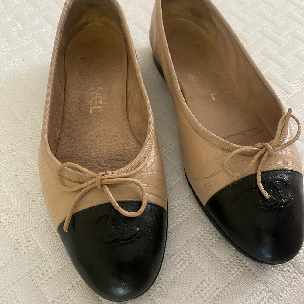 Vintage Chanel Classic Ballerinas Flats - Beige color